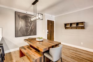 Whos hungry for bison The modern but rustic dining area