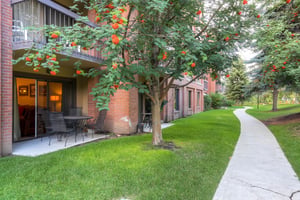Park Station 216 has a private patio with lovely tree lined view and nearby walking path.