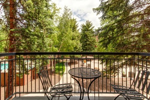 Park Station 124 has a private patio with seating for two.
