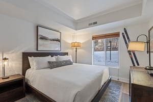 The main suite offers a kingsize bed and wellappointed furniture.