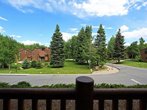 Private patio in the summer