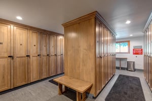 The Snow Flower Condominiums building 1 locker room.