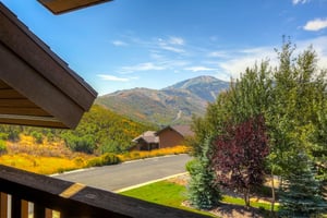 Gorgeous mountain views of Deer Valley Resort from the main bedroom
