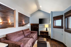 An additional loft area to catch a show or read a book on the comfortable couch.