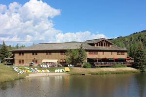 Lakeside 1629 is in lower Deer Valley and the nearby lake offers paddle board in the summer time.