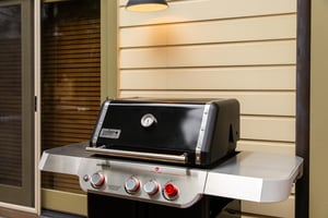 The BBQ gas grill on the private patio.