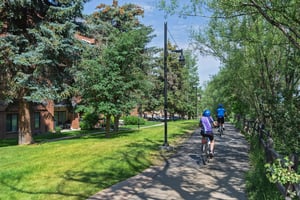 Take the path from Park Station to Main