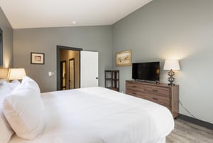 Main bedroom, fourth level, one flight up from the main