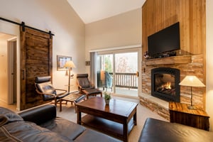 Vaulted ceilings in the living room