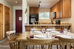Dining table with seating for six