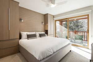 Stunning main bedroom with private patio