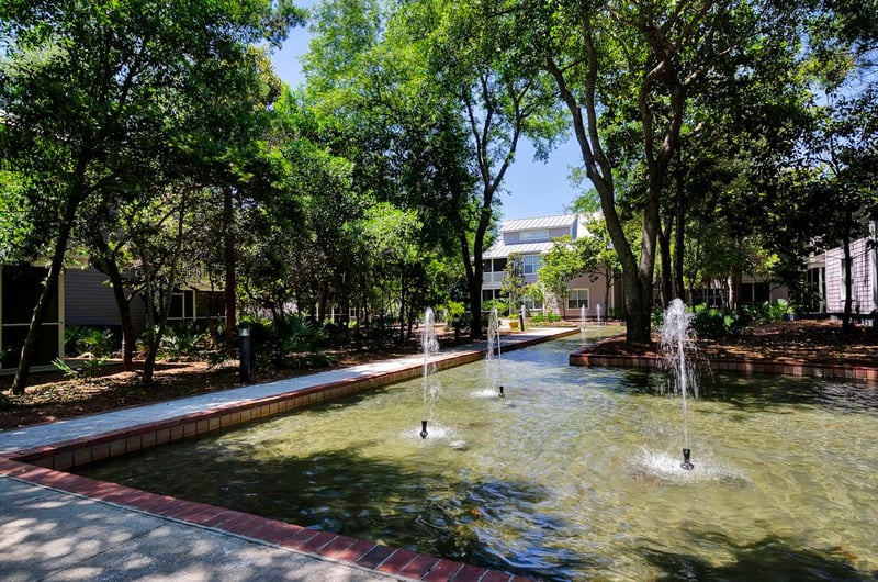 Water feature walk ways