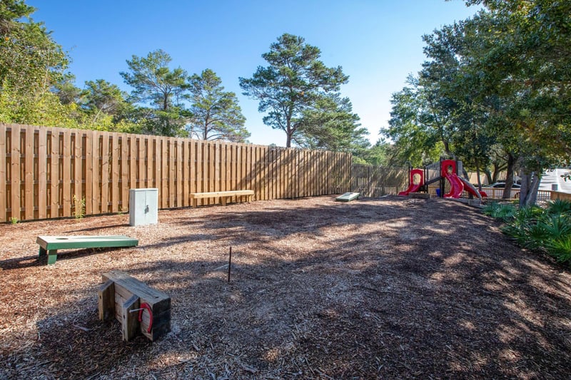 Cornhole and playground