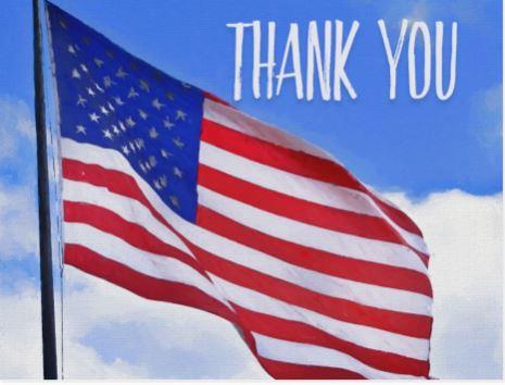 50363 American Flag Thank You
