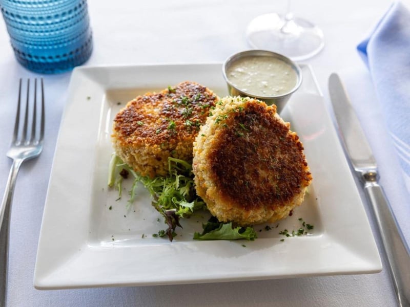 Crab cakes from the Beach Walk Cafe