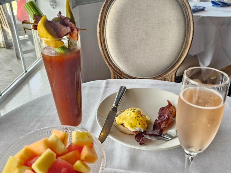 The monthly brunch at the Beach Walk Cafe