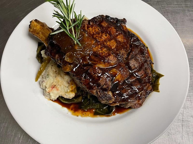 The Bonein Cowboy Ribeye at Boshamps