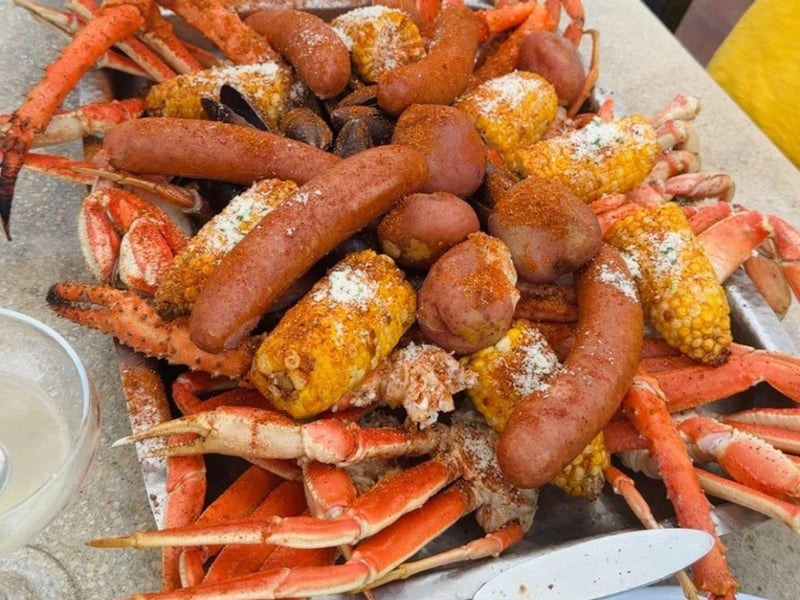 The crab and shrimp boil from Bubba Gump Shrimp Co.
