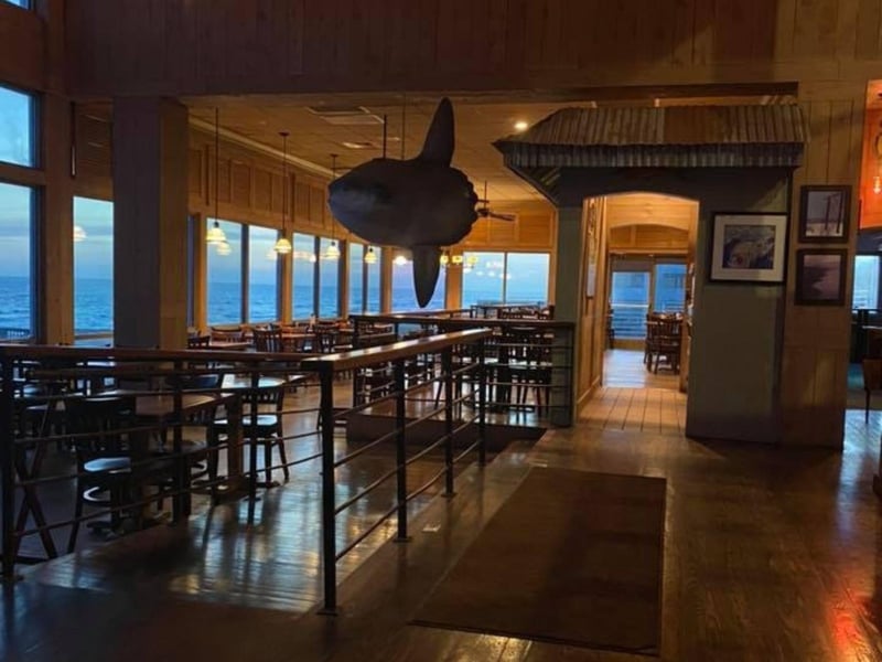 The dining room at Captain Daves on the Gulf in Destin, Florida