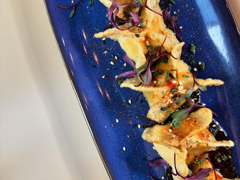 Fried shrimp rangoons from Jackacudas Seafood and Sushi in Destin, Florida