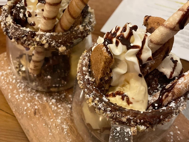 Cookie jars with vanilla ice cream
