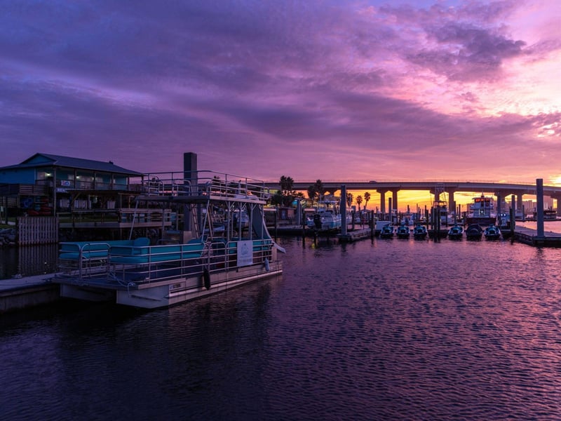 The docks at sunset