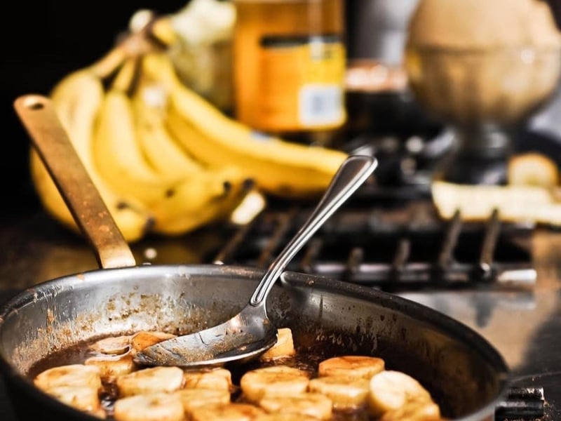 Tableside bananas foster at Seagars Prime Steaks and Seafood