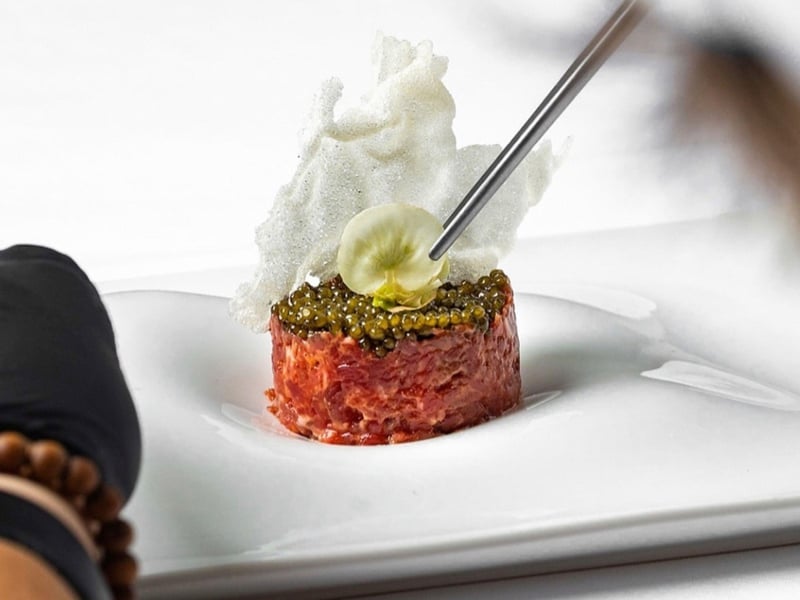 The prime filet tartare at Seagars Prime Steaks and Seafood