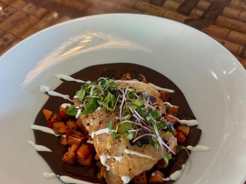 The menu features unique small plates and entrees