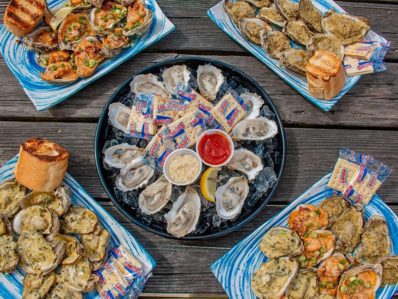 Fresh oysters at The FloraBama Yacht Club in Perdido Key, Florida