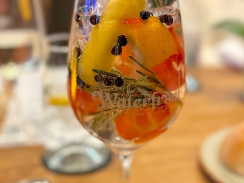 A Gin and Tonic at The Waterfront Restaurant