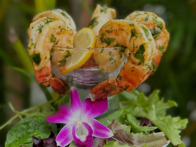 Shrimp Cocktail at The Porch Restaurant on Anna Maria Island, Florida