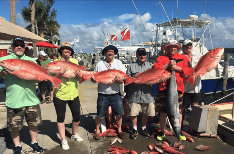 Large red snapper caught with Capt. Hank