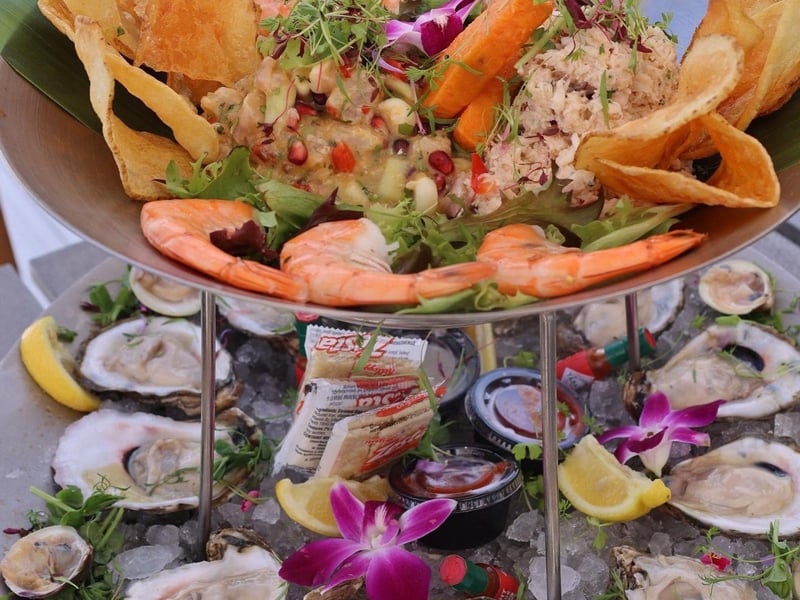 The seafood tower at Snook Inn