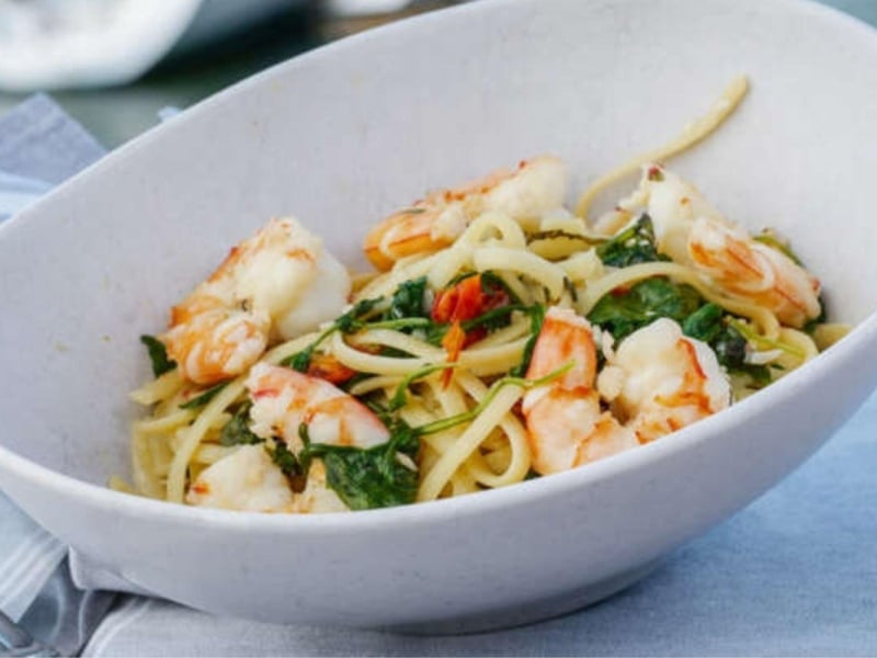 Shrimp linguini at CJs in Marco Island