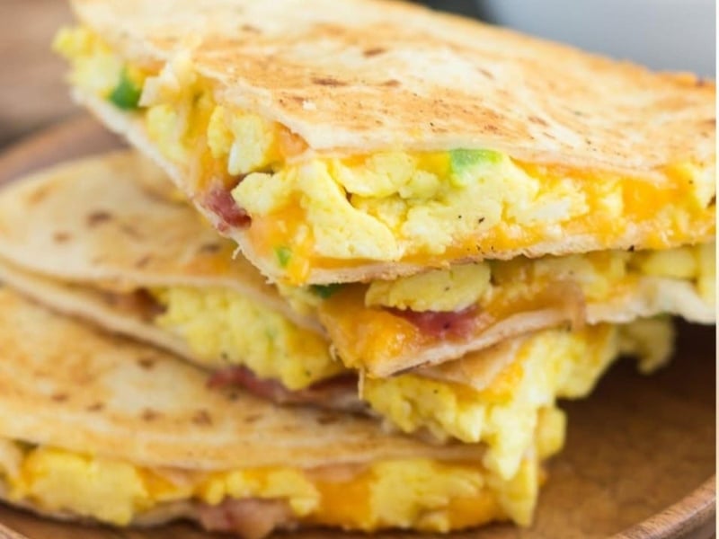 A breakfast quesadilla