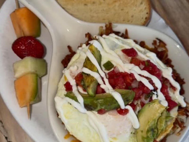 A chorizo breakfast skillet