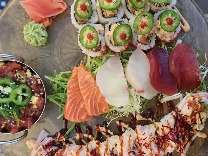 Fresh sushi at The Oyster Society