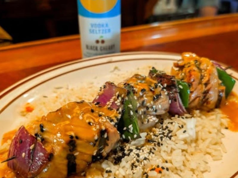 1385582 Teriyaki Tuna Skewers At Little Bar Restaurant