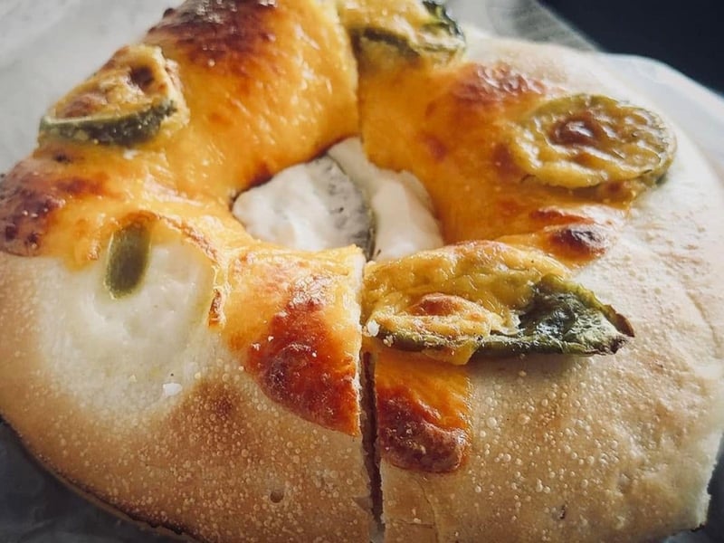 The jalapeno cheddar bagel