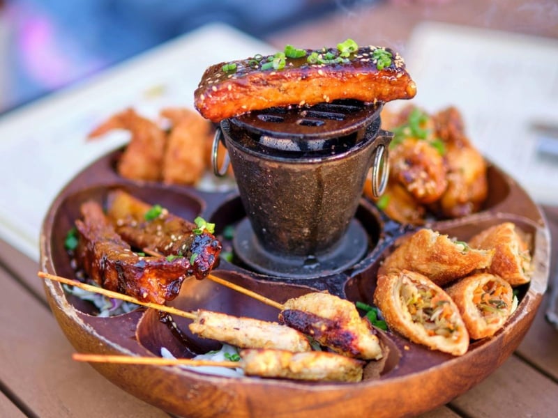 The Pu Pu Platter with the best selling appetizers