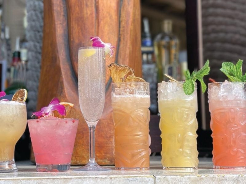 Cocktails at Kane Tiki Bar and Grille in Marco Island, Florida