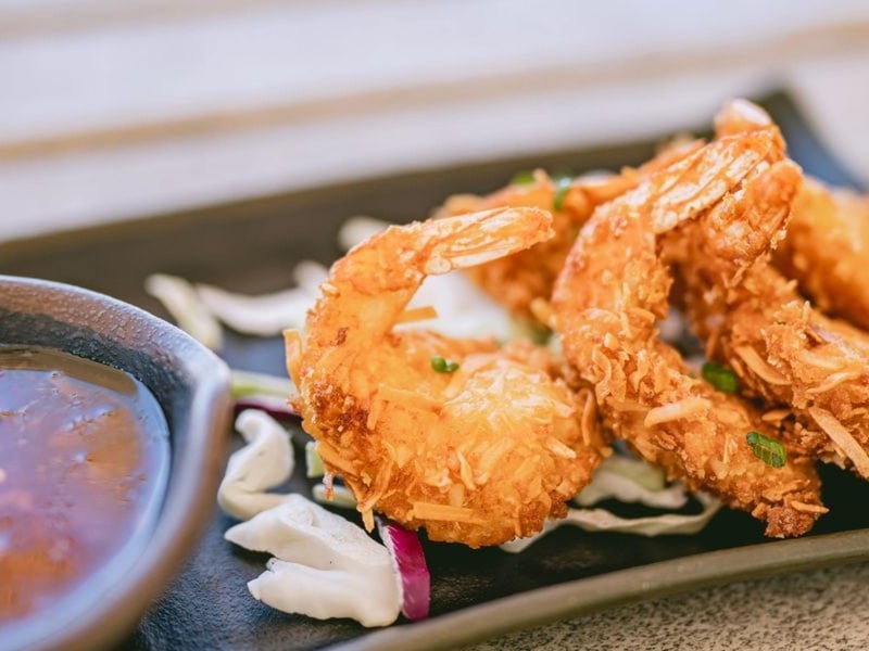 Coconut shrimp with a sweet chili sauce
