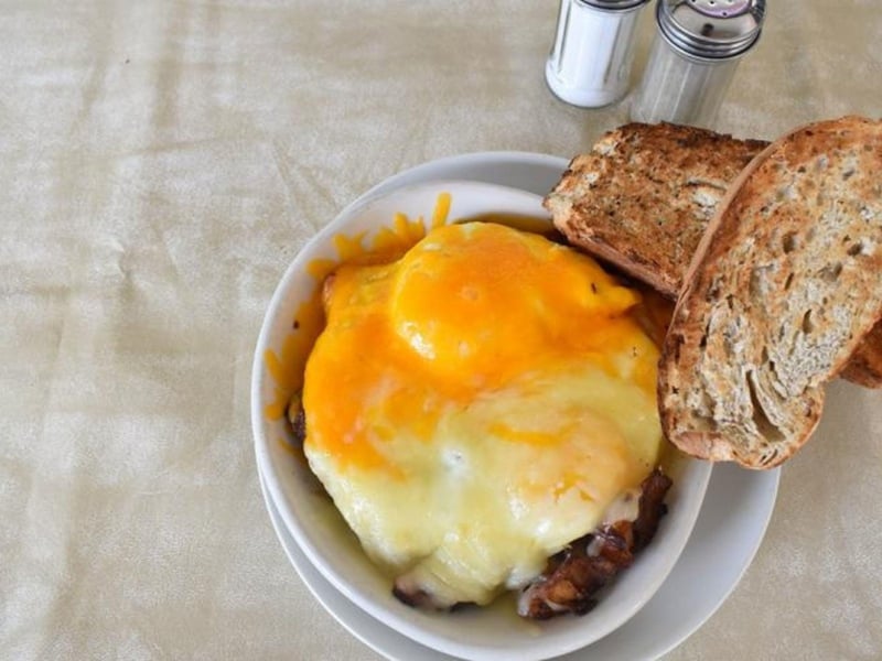 A bacon skillet from Hoots