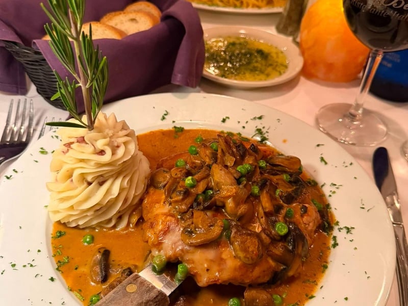Chicken marsala with a fresh mushroom sauce
