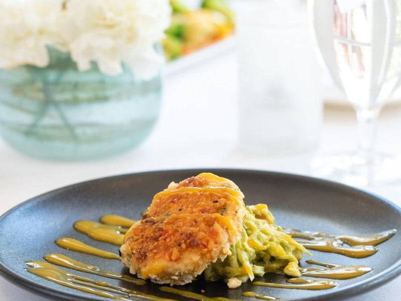 Lobster crab cakes at Old Captiva House