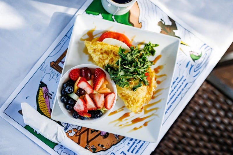 A caprese omelet from Old Captiva House