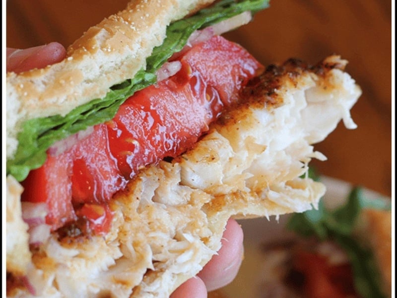 The fresh Grouper sandwich