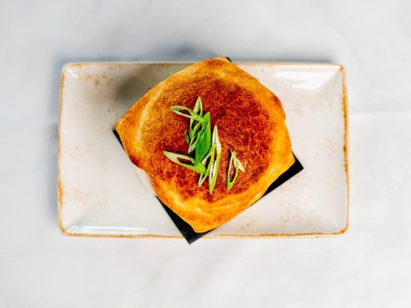 Lobster bisque with a puff pastry crust