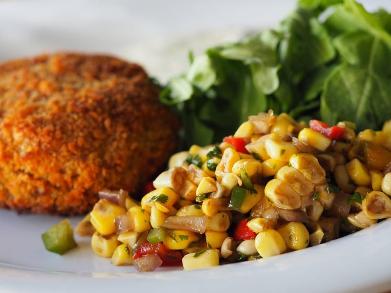 Crab cakes from Traders Restaurant